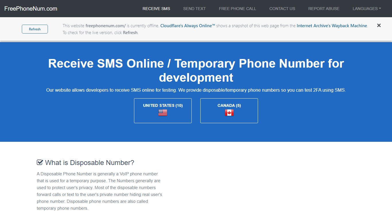 Receive SMS Online | Temporary Phone Number